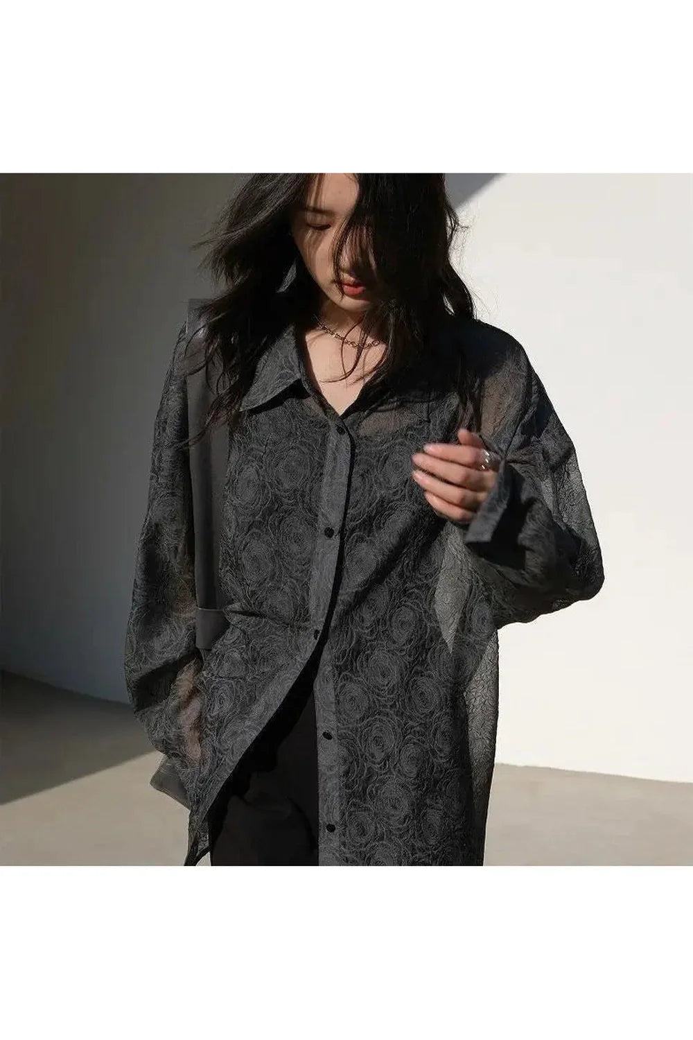 Streetwear Lantern Sleeve Shirt