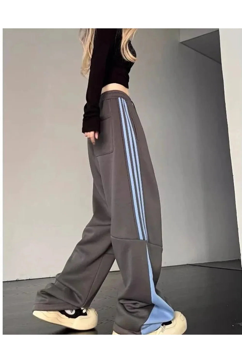 Stripe Cargo Sweatpants