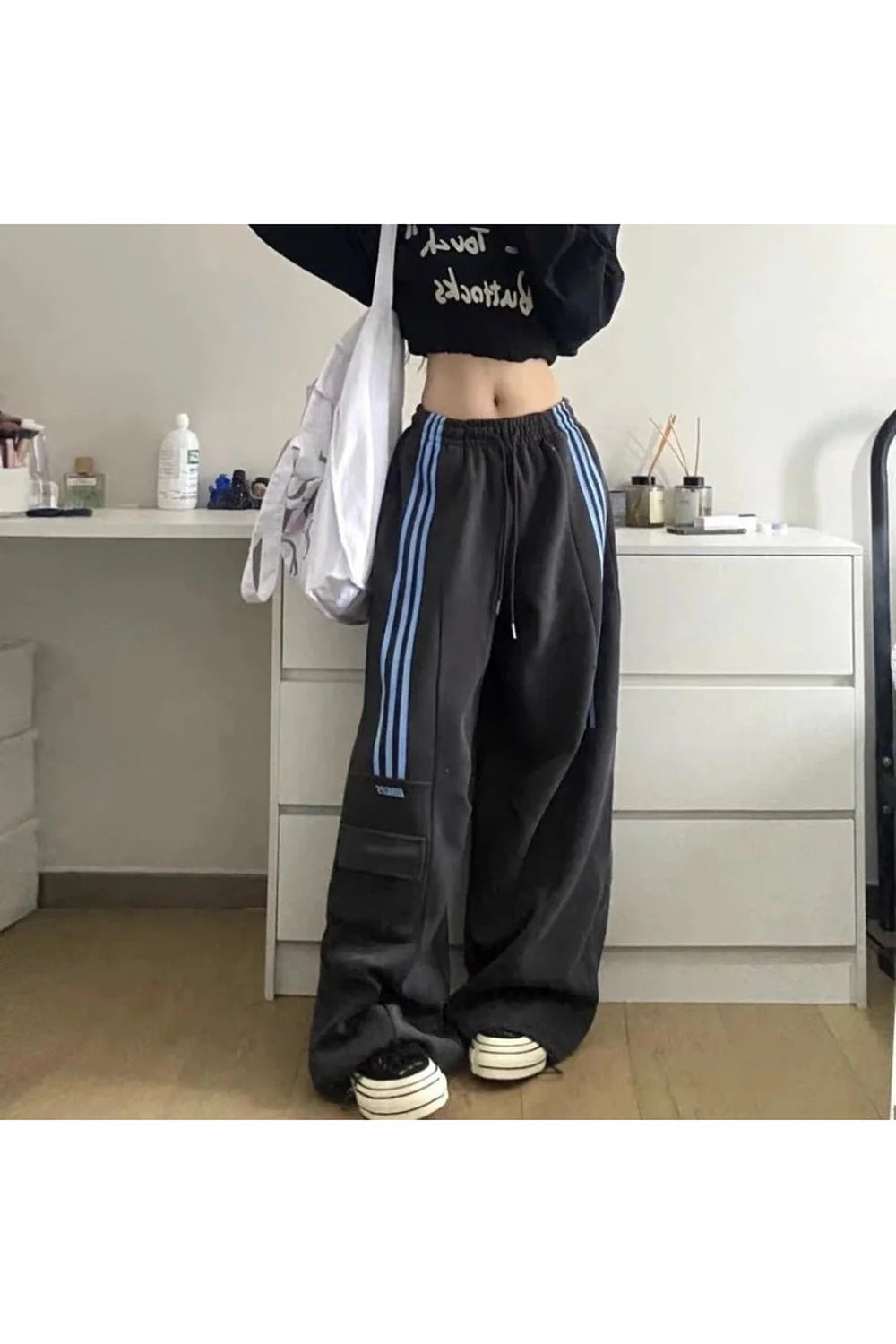 Striped Cargo Spring Pants