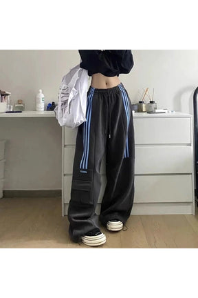 Striped Cargo Spring Pants