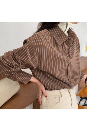 Striped Retro Style Blouse