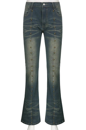 Studded Midnight Flare Jeans