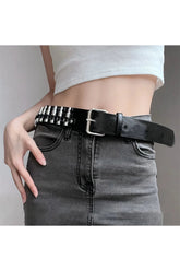 Studded Punk Festival Belt, Style 1: Edgy, studded design.