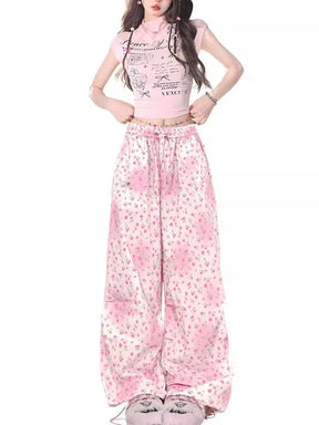 Cozy Sweet Blossom Lounge Pants in pretty pink.