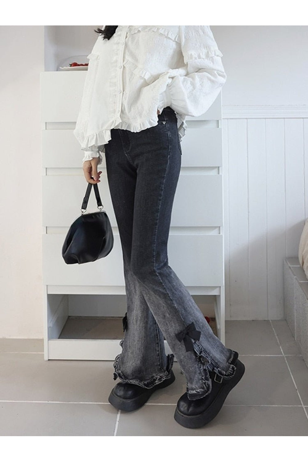 Sweet Bow Flare Jeans