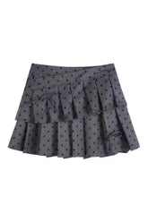 Sweet Kawaii Dot Mini Skirt in GRAY, adorable.