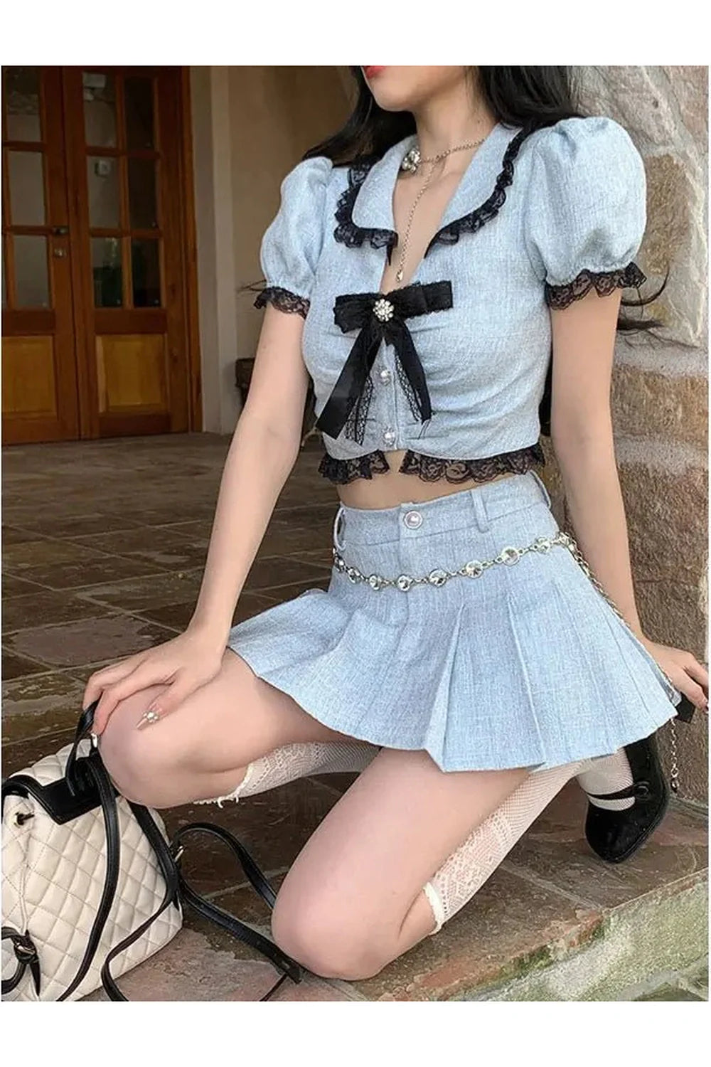 Sweet Two Piece Mini Skirt