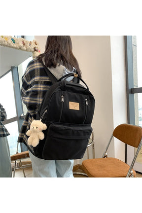 Teenager Girls Double Zipper Backpack