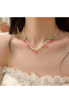 Trendy Fruit Pearl Necklace