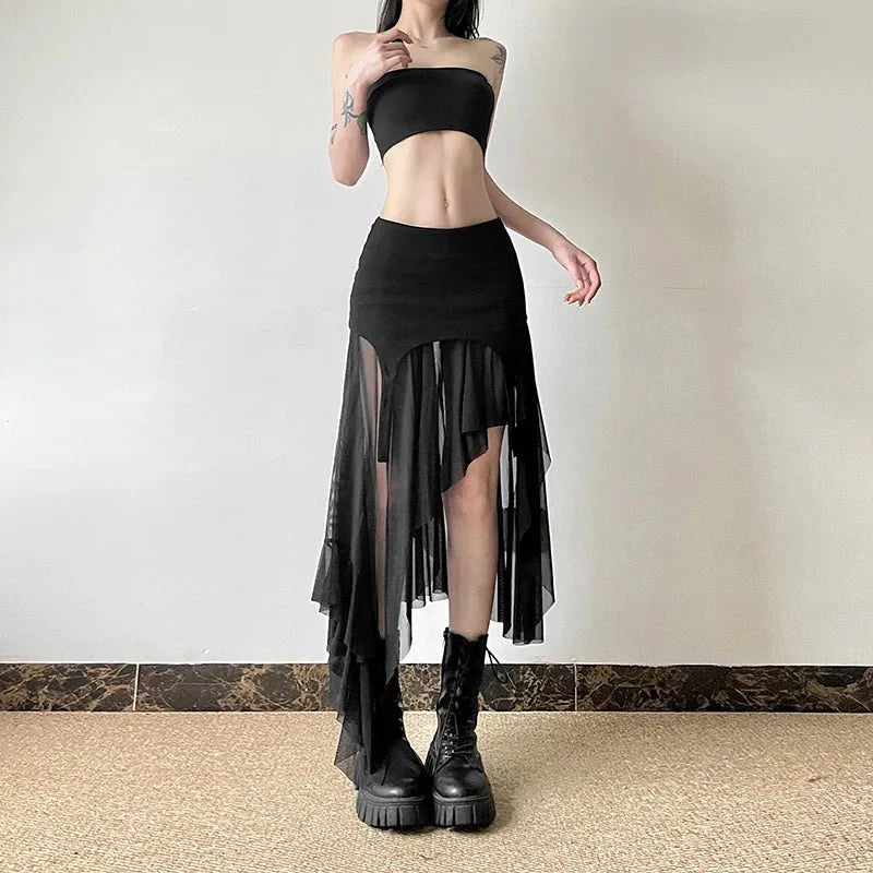 Twilight Shroud High-Low Skirt