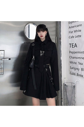 Two-piece Goth Punk Style Suit Set