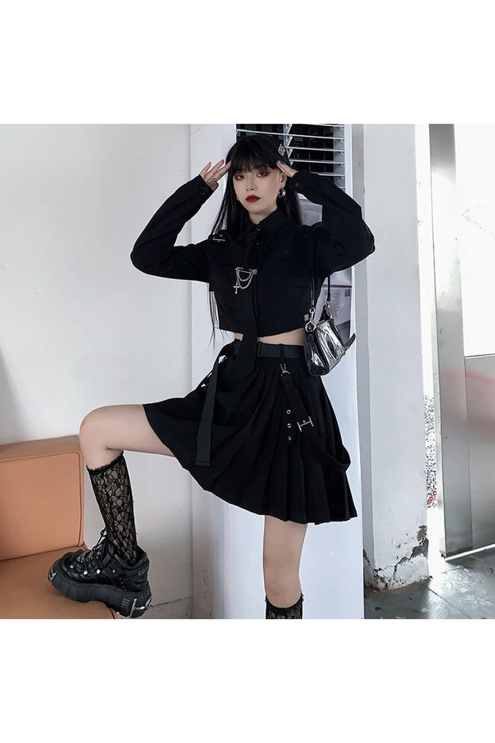 Two-piece Goth Punk Style Suit Set