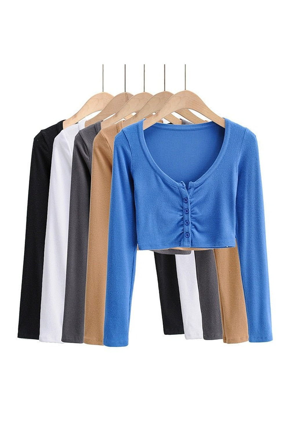 V-neck Long Sleeve Top