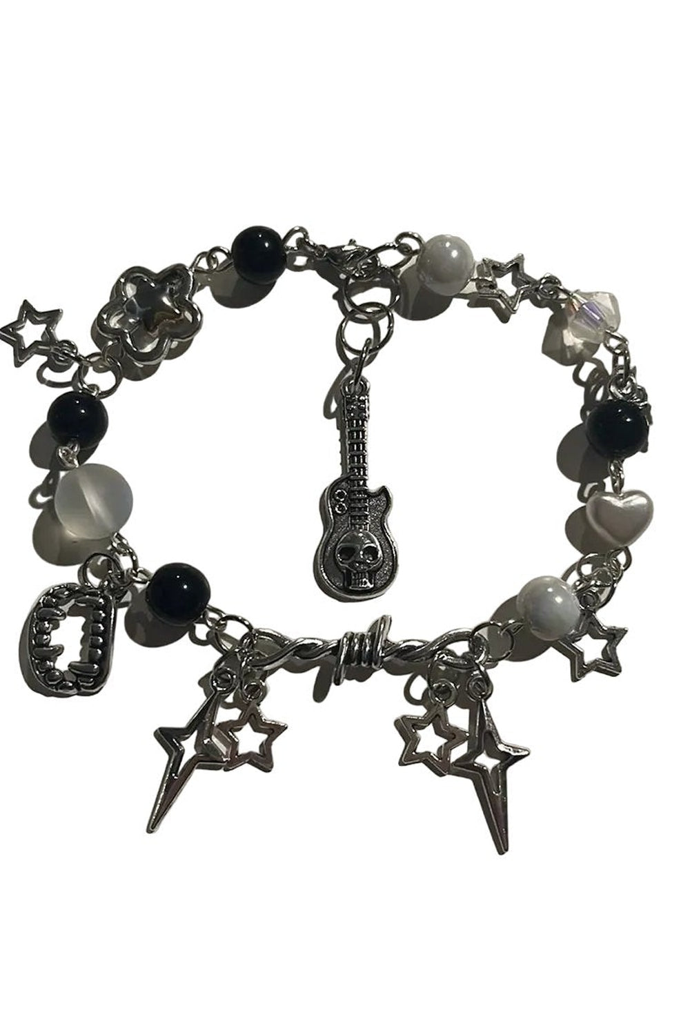 Gothic Vampire Tooth Skull Bracelet, Default Title.