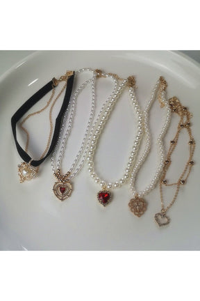 Vintage Aesthetic Love Heart Necklace