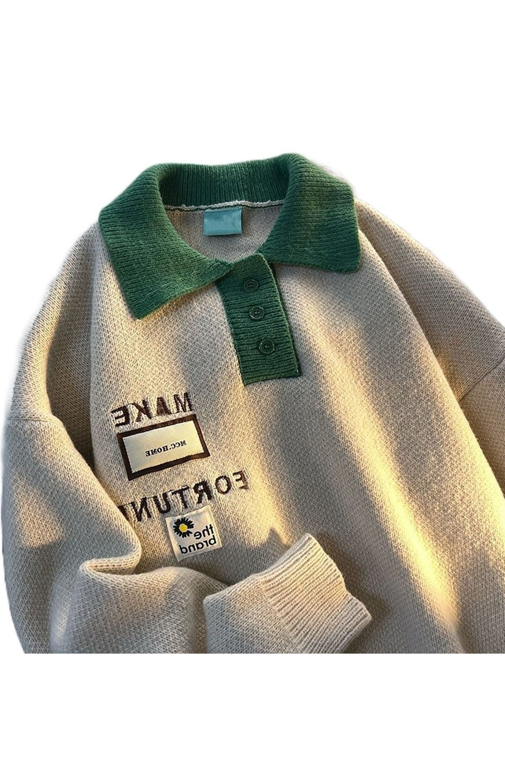 Fall Vintage Aesthetic Polo Neck Sweater