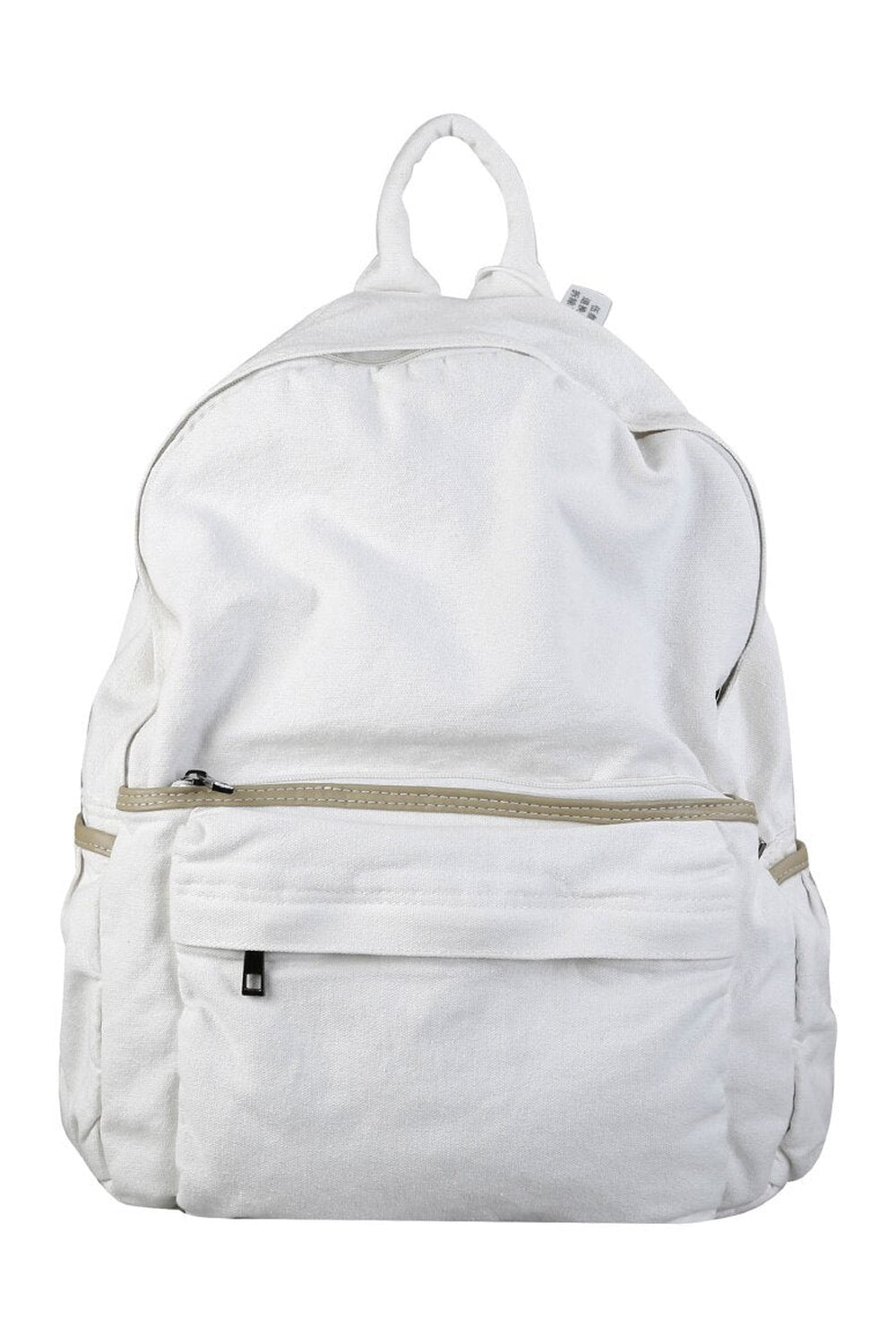 Vintage Backpack Canvas Female Laptop in white, spacious.