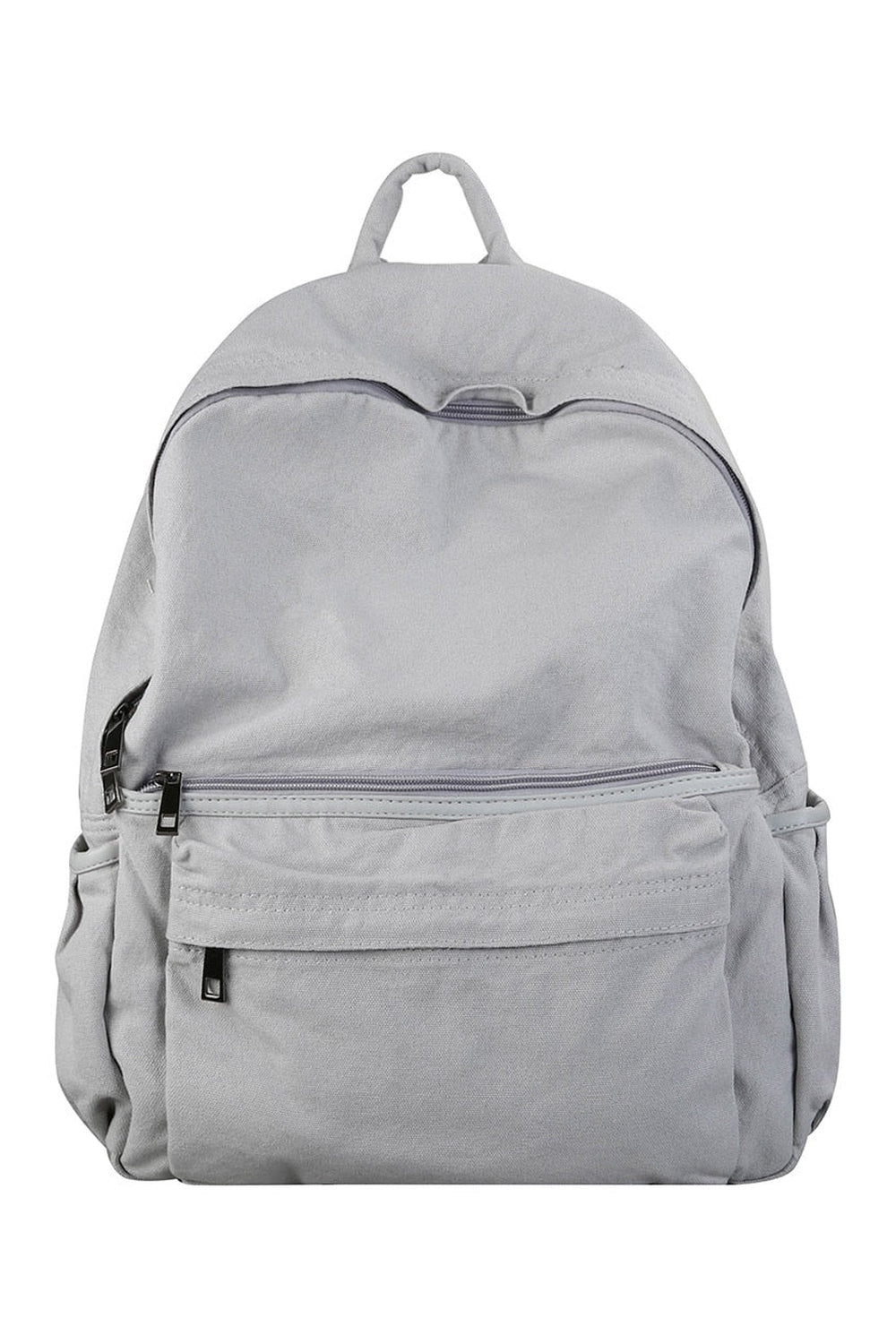 Vintage canvas backpack in gray for female laptop.