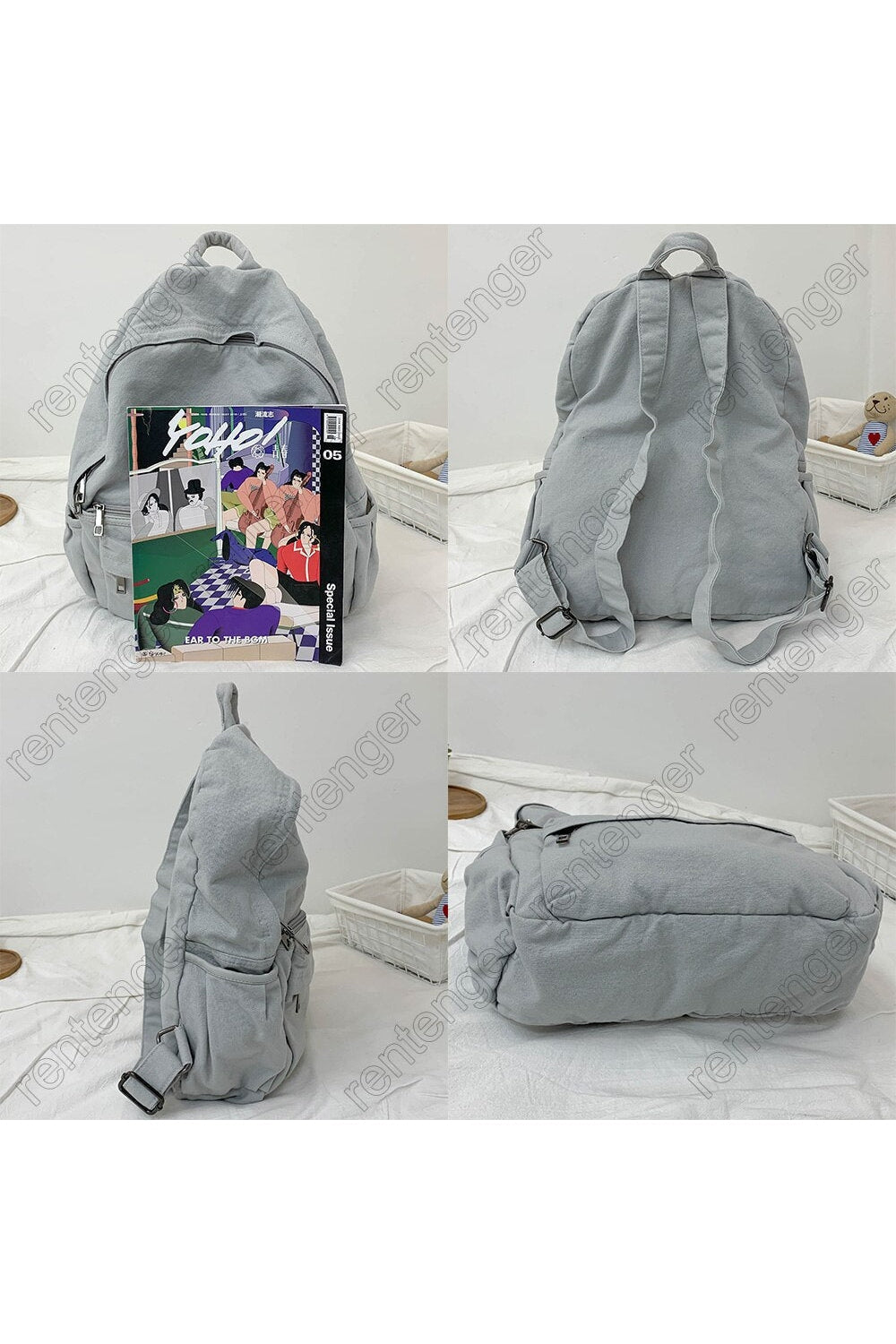 Vintage  Backpack Canvas Female Laptop