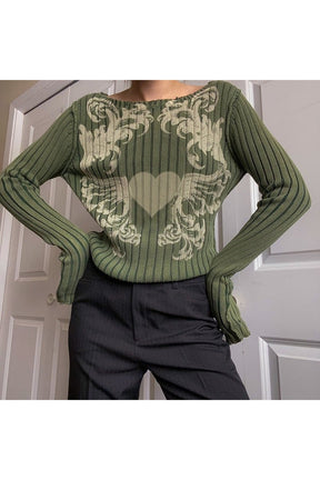 Fall Vintage  Casual Knit Sweater