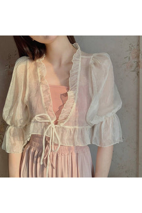 Vintage Chiffon Loose Blouse