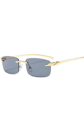 Vintage Clear Lens Rimless Sunglasses