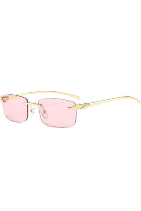 Vintage Clear Lens Rimless Sunglasses