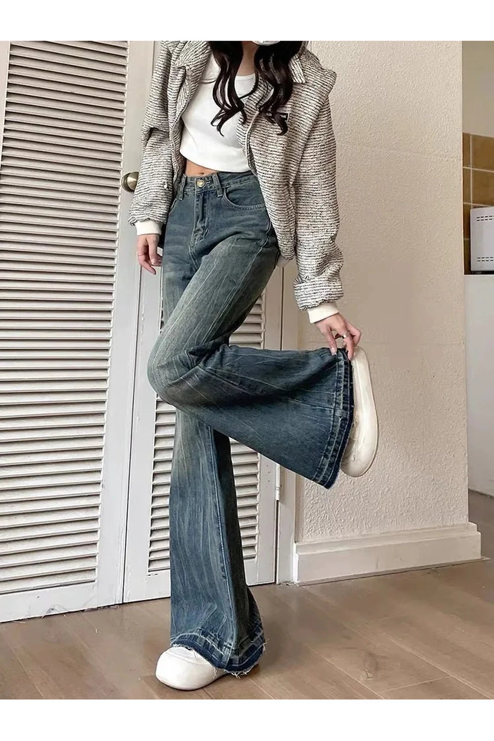 Fall Vintage Flare Denim Jeans