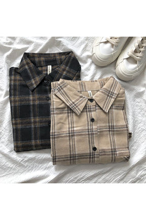 Vintage Grunge Plaid Shirt