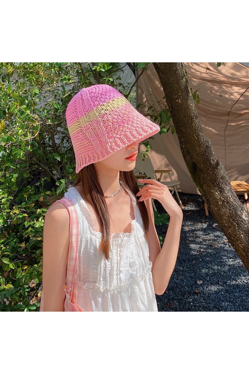 Vintage Knit Sun Hat