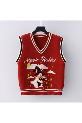 Fall Vintage Magic Rabbit Knit Sweater