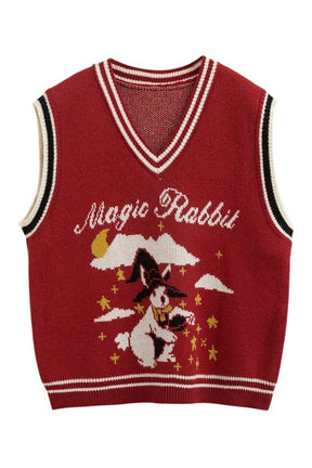 Fall Vintage Magic Rabbit Knit Sweater