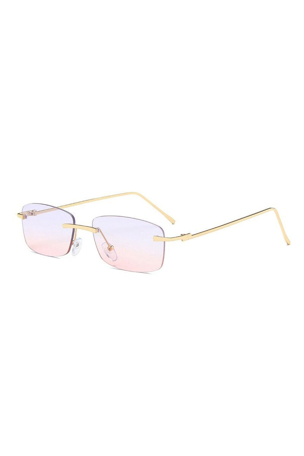 Vintage Rectangle Rimless Sunglasses