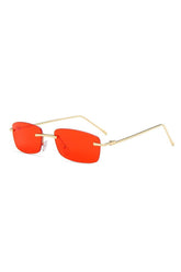 Vintage Rectangle Rimless Sunglasses