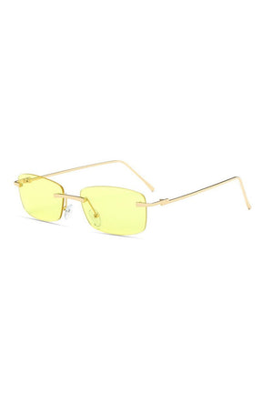 Vintage Rectangle Rimless Sunglasses