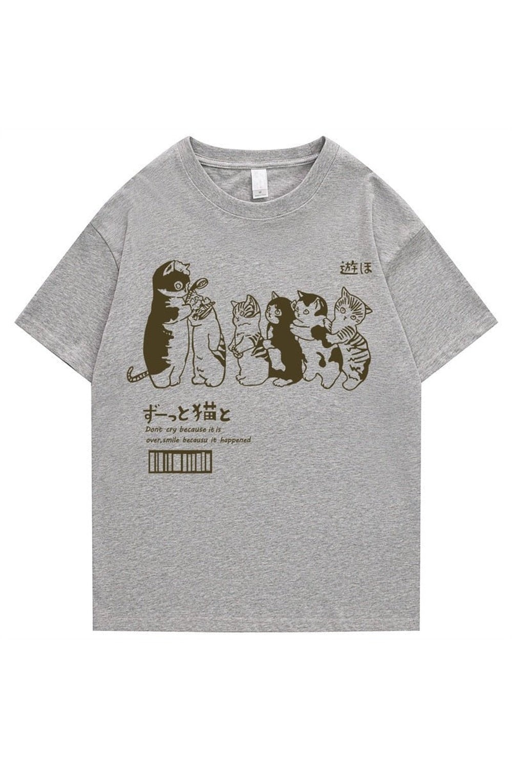 Vintage t-shirt with kawaii cats print