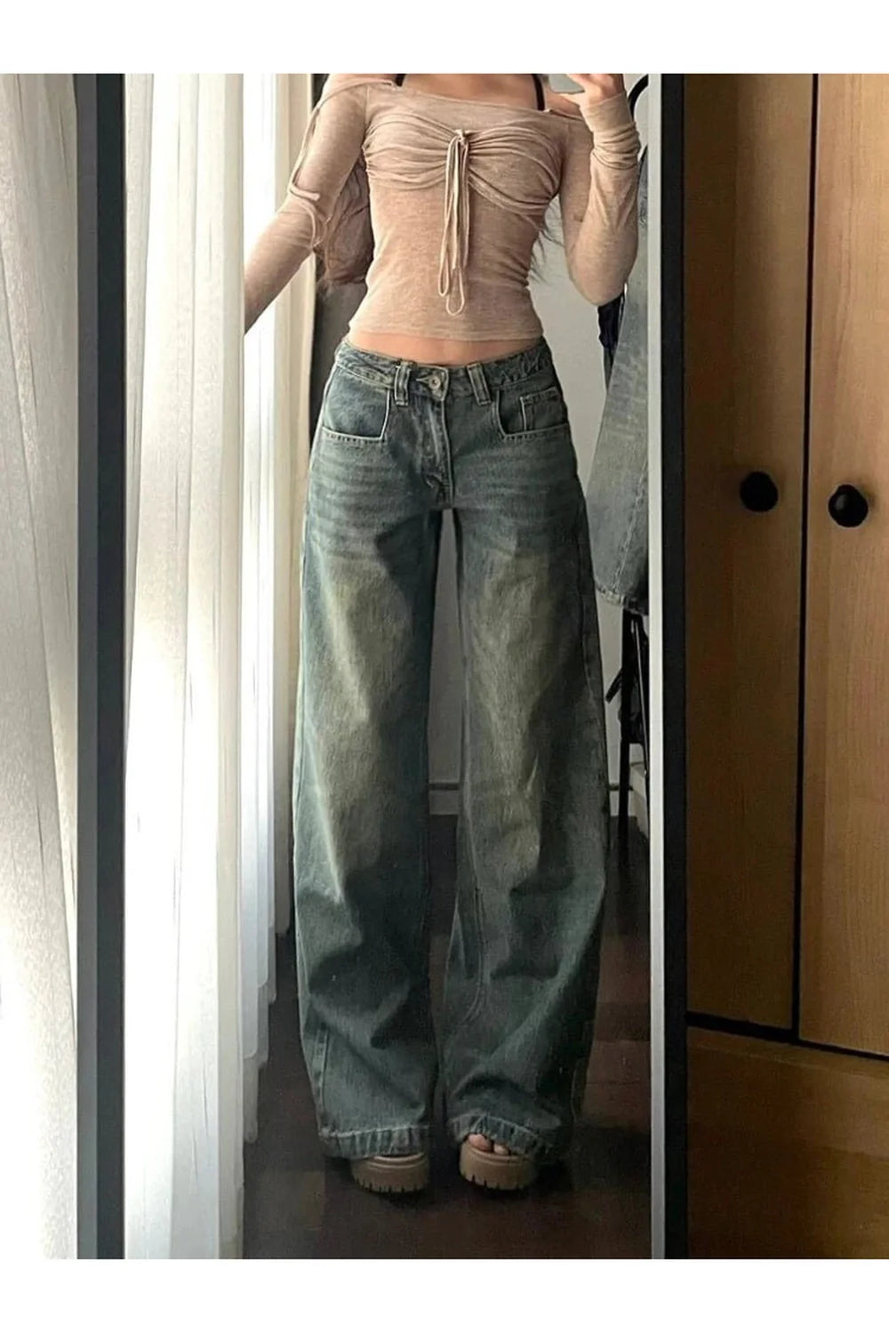 Vintage Fade Wide-Leg Jeans