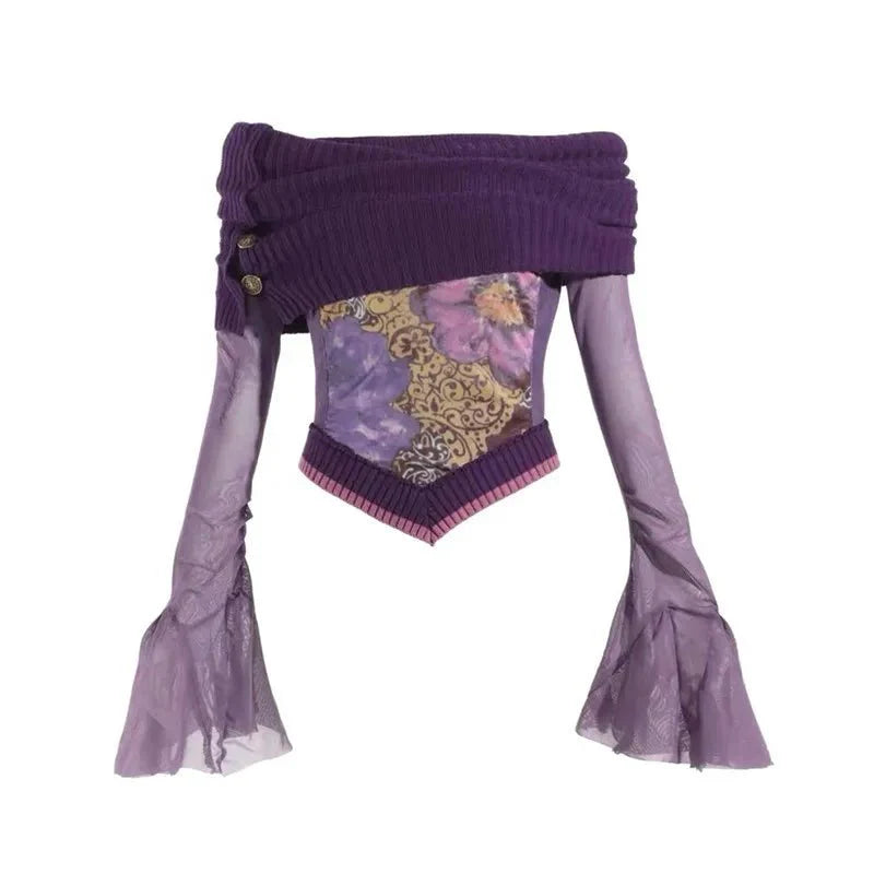 Purple Violet Witch Velvet Top exudes elegance.