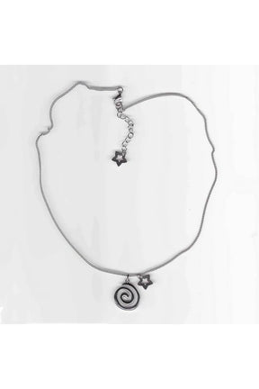 Vortex Charm Punk Necklace in variant A, edgy.