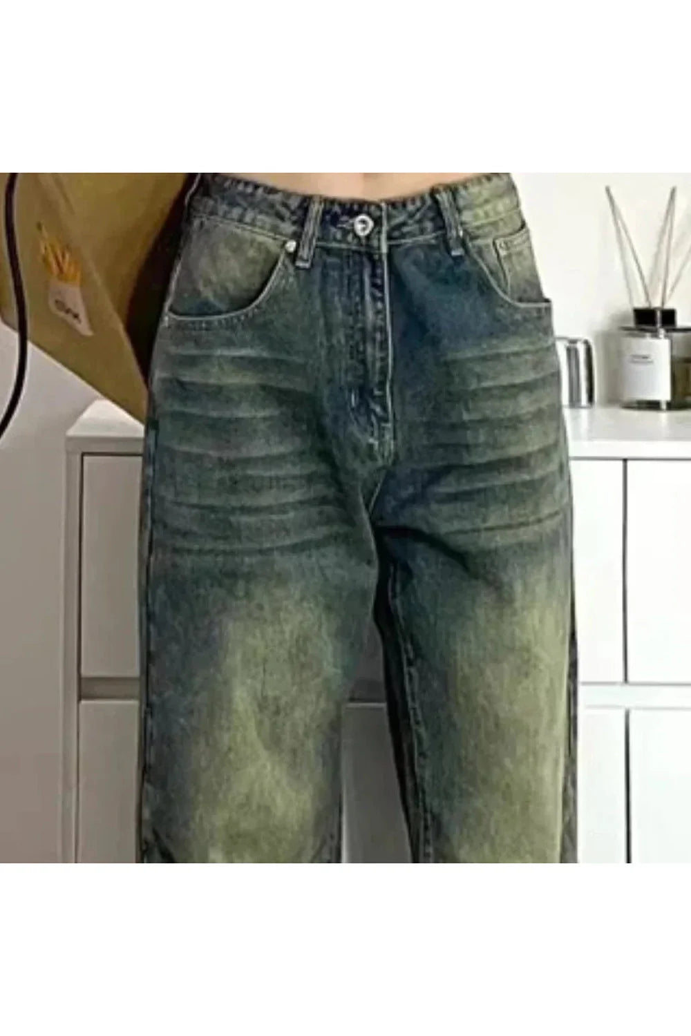 Fall Washed Low-Rise Baggy Jeans