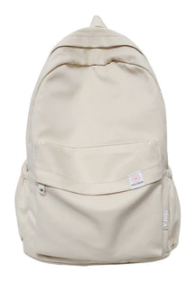 Beige white 6866 waterproof nylon travel backpack.