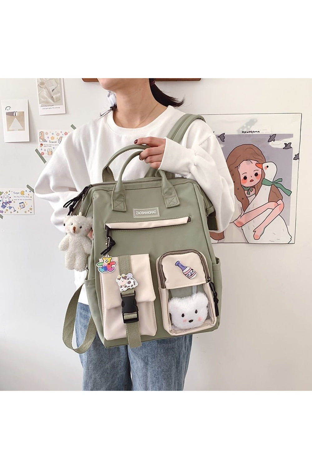 Waterproof Pastel Colors Cute Backpack