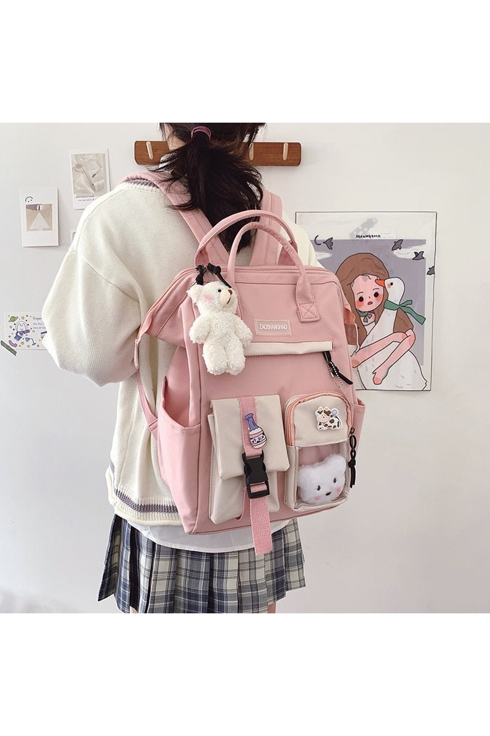 Waterproof Pastel Colors Cute Backpack