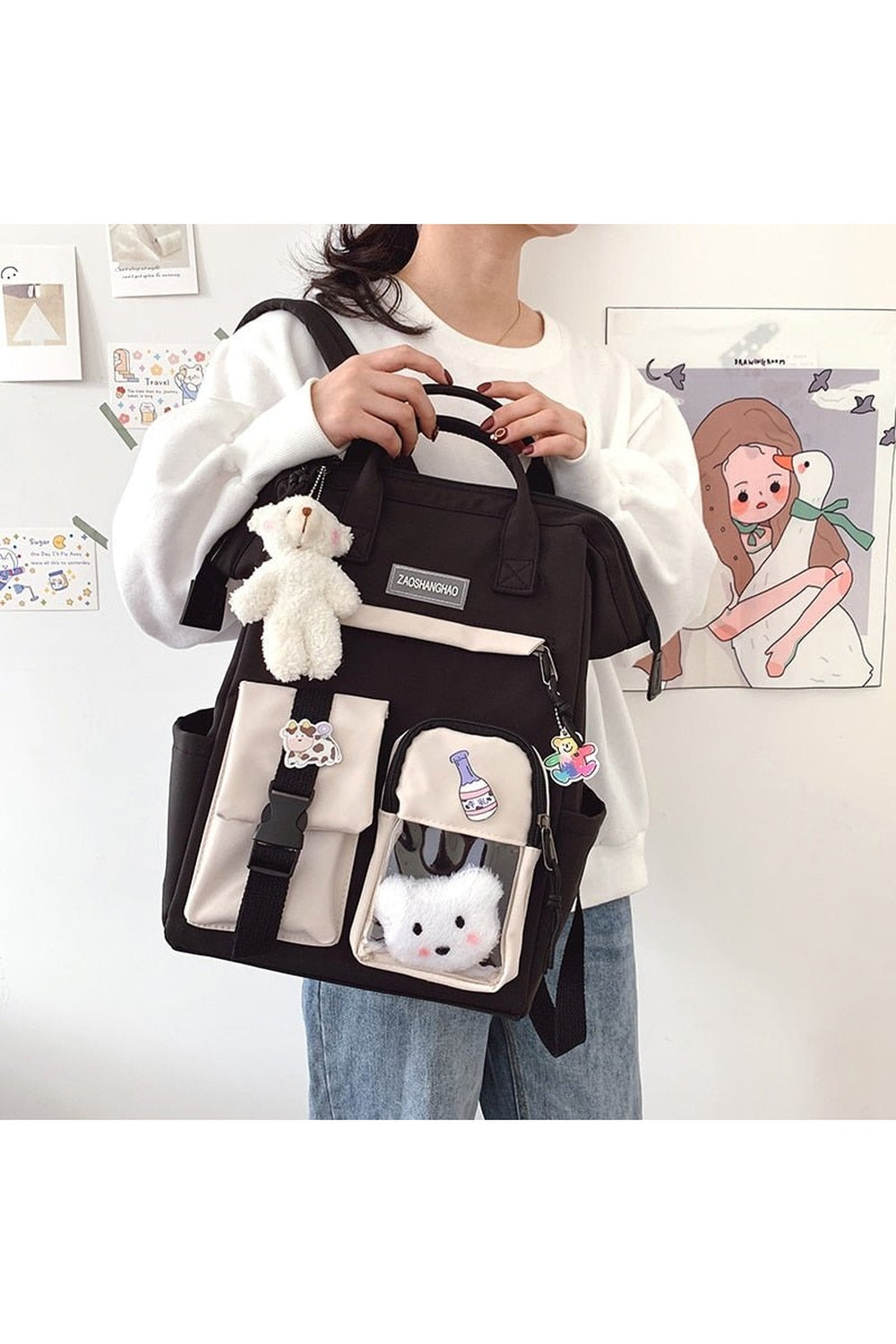 Waterproof Pastel Colors Cute Backpack