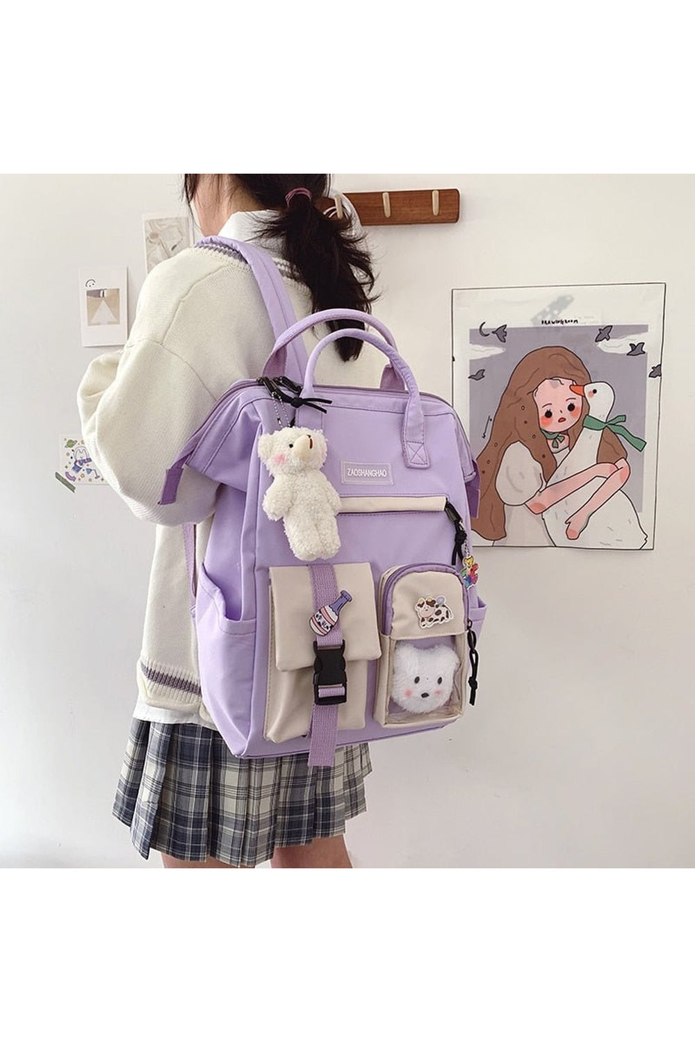 Waterproof Pastel Colors Cute Backpack