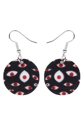 Weirdcore Acrylic Horror Eye Earrings