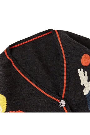 Fall Weirdcore Clown Knitted Sweater