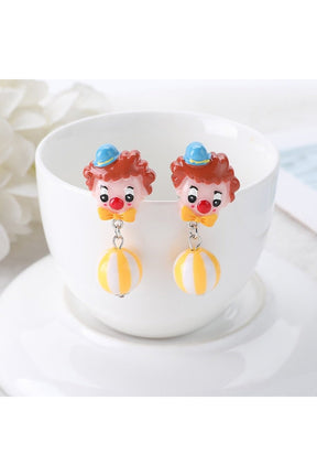 Weirdcore Resin Clown 1Pair Stud Earrings