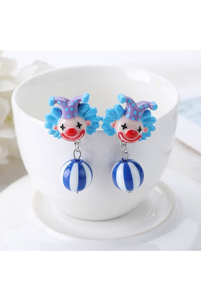 Weirdcore Resin Clown 1Pair Stud Earrings