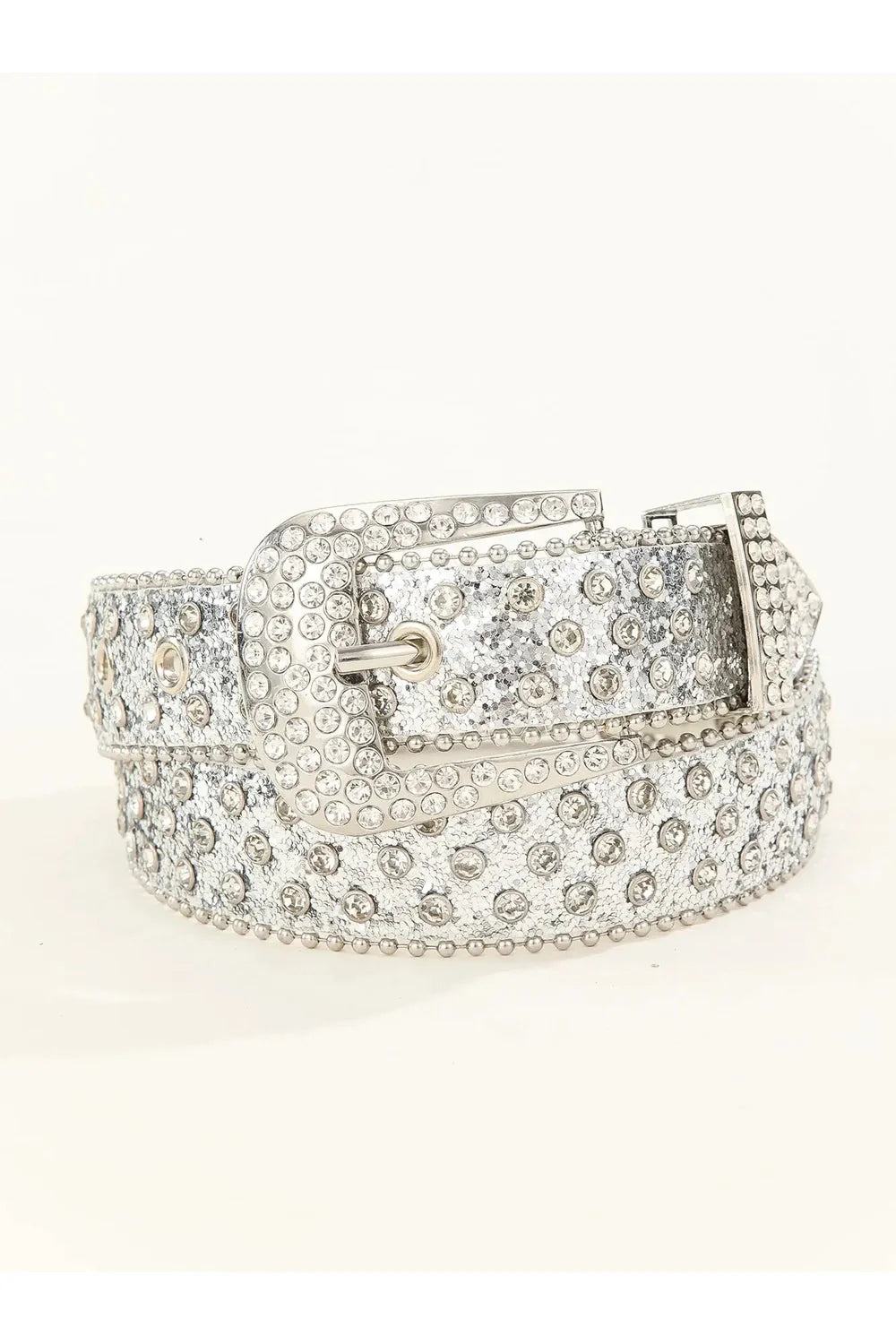 Stylish Western Rhinestone Belt in Silver Color.